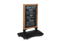 Panneau Ardoise L 59 x H 78 cm Cadre Bois sur Base Lestable NOIR