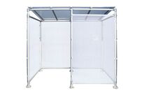 Procity - Abri fumeur Eco 2.50m - Aluminium &amp;amp; Polycarbonate - Argent - Design Durable