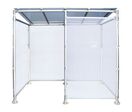Procity - Abri fumeur Eco 2.50m - Aluminium &amp; Polycarbonate - Argent - Design Durable