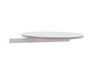 Tablette horizontale ronde ø 25 cm Ep. 8mm laquée gris + kit fixation