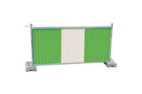 Palissade de chantier - Barrière de protection L 2m H 2m Vert/blanc - Tôle laquée Acier galvanisé - Usage extérieur