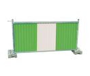Palissade de chantier - Barrière de protection L 2m H 2m Vert/blanc - Tôle laquée Acier galvanisé - Usage extérieur