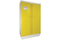 Trionyx - Armoire de sécurité pour produits inflammables EN 14470-1 - Haute, 2 portes jaunes, 250L, 90 min résistance au feu, 77L rétention