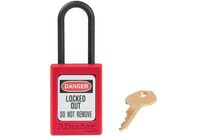 Master Lock - Cadenas de consignation anse fine S32RED Rouge - Ø 4.76 mm - TPE - Système de condamnation