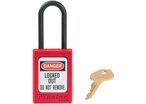 Master Lock - Cadenas de consignation anse fine S32RED Rouge - Ø 4.76 mm - TPE - Système de condamnation