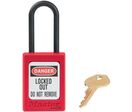 Master Lock - Cadenas de consignation anse fine S32RED Rouge - Ø 4.76 mm - TPE - Système de condamnation