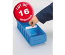 Carton de 16 séparations avec étiquette pour bac tiroir plastique Multibox L.240 mm