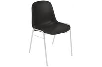 Chaise Coque Piètement Alu Noir