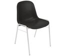 Chaise Coque Piètement Alu Noir