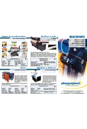 Catalogue BROCHURE plieuse thermo plastique-thermoformeuse-machine a polir au diamant