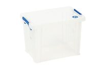 Manutan Expert - Bac de Rangement avec Couvercle CLIP - 18.5L Transparent Polypropylène - Charge 50kg - NSF