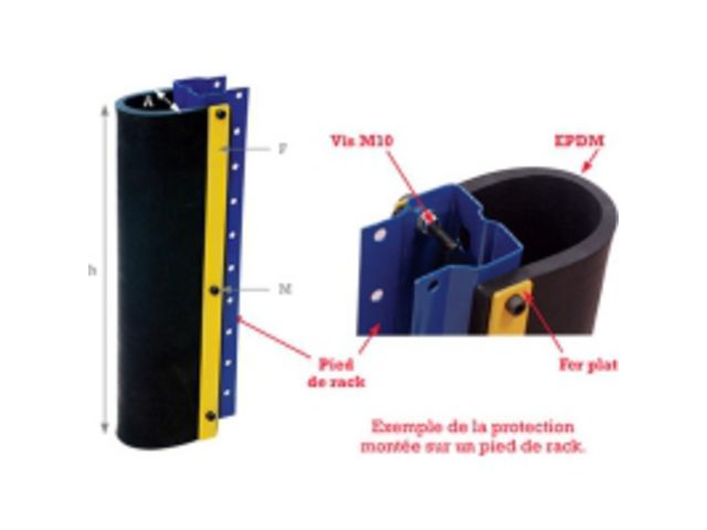 Protection universelle de pied de rack