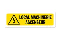 Panneau local machinerie ascenseur - Fond jaune