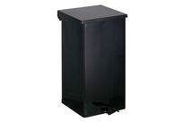 Vepabins - Poubelle Carro-Kick 110L Noir Aluminium - Ouverture à Pédale - Grande Capacité Bureau Intérieur