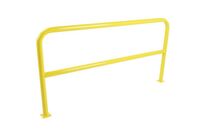 Manutan Expert - Barrière de protection à platine Ø 59 mm L 2m Jaune - Acier Extérieur - Fixation à sceller - Usage Stockage