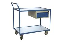 Desserte mobile plateau bois à 1 ou 2 tiroirs