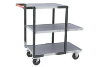 Servantes Flatpack 3 plateaux tôle galva 2 plateaux longs et 1 plateau court 250 kg