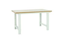 Ateliers System - Établi Réglable 1500x800mm Hêtre Multiplis - Charge 500kg - Hauteur 700-970mm - Gris