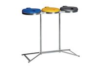 Var - Support Sac-Poubelle Intérieur 3 Compartiments 120L - Métal Galvanisé - Éco-responsable