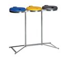 Var - Support Sac-Poubelle Intérieur 3 Compartiments 120L - Métal Galvanisé - Éco-responsable