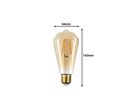 Ampoule E27 LED Filament 6W ST64 Edison