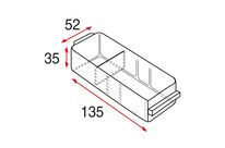 60 séparations transparentes pour tiroir B de bloc-tiroir métallique