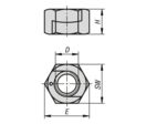 Écrous H en acier de traitement, sécables sans embase