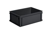 UTZ - Bac de Rangement Europe 40L Noir - 600x400x220mm - Recyclé 100% Empilable
