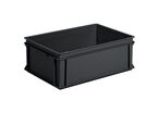 UTZ - Bac de Rangement Europe 40L Noir - 600x400x220mm - Recyclé 100% Empilable