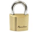 Manutan Expert - Cadenas à clé 30 mm Laiton - 3 clés incluses - Sécurité fiable