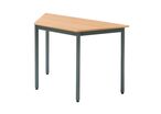 Table trapèze L.1200/600 x P.600 mm hêtre et anthracite