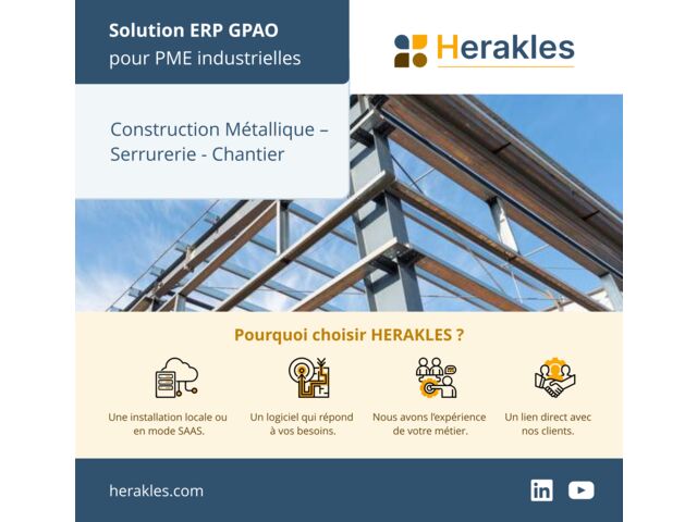 Logiciel ERP GPAO pour construction métallique | SERRURERIE - CHANTIERS