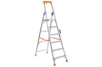 Manutan Expert - Escabeau professionnel aluminium 6 marches - Charge 150 kg - Hauteur d&amp;#039;accès 3.37 m - Norme EN 131