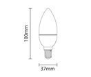 Ampoule E14 LED 6W 220V C37 180° Dimmable - Blanc Froid 6000K - 8000K