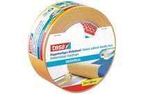 Tesa - Ruban adhésif double face universel 25m x 50mm - Fixation forte et durable - Beige