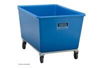 Bac PFV bleu 300 litres sur roulettes - Résistant aux huiles, fioul, gasoil, produits