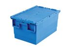 Gilac - Bac de rangement avec couvercle intégré 600x400mm - 55L Bleu - Polyéther - Usage alimentaire - Gerbable