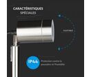 Spot Extérieur à Piquer Acier Inoxydable IP44 pour Ampoule GU10