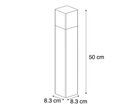 Borne de Jardin Noire 50cm IP44 pour Ampoule E27