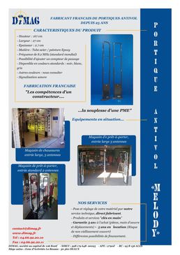 Portique antivol MELODY RF 8.2 MHz