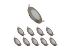 Pack de  10 - Downlight Dalle LED 6W Extra Plate Ronde - Blanc Froid 6000K - 8000K / Aluminium