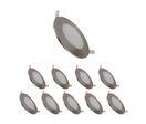 Pack de  10 - Downlight Dalle LED 6W Extra Plate Ronde - Blanc Froid 6000K - 8000K / Aluminium