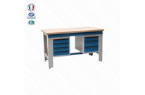 Etabli avec caissons suspendus 4 et 3 tiroirs | Armabo - ML1