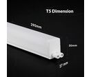 Tube Néon LED T5 30cm 4W 2 Têtes avec Interrupteur - Garantie 6 ans - Blanc Chaud 2300K - 3500K