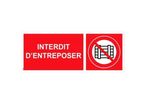 Panneau picto interdit d'entreposer