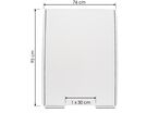 Écran de protection Plexi H95 L76 P16 - passe documents H10xL30mm