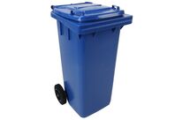 Manutan Expert - Poubelle Full Color 120L Bleu - Tri Sélectif, Mobile, 62% Recyclé, 10 Ans Garantie