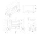 Servante d'atelier robuste avec support pneus - 7 tiroirs - Grandes roues avec freins à disque - Set de 514 outils MW Tools MWE512M3