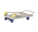 Chariots dossier repliable Prestar® avec frein plateau polypropylène 150 à 300 kg
