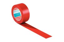Tesa - Ruban Vinyle Rouge 33m x 50mm - Marquage Distanciation Sociale - PVC Résistant